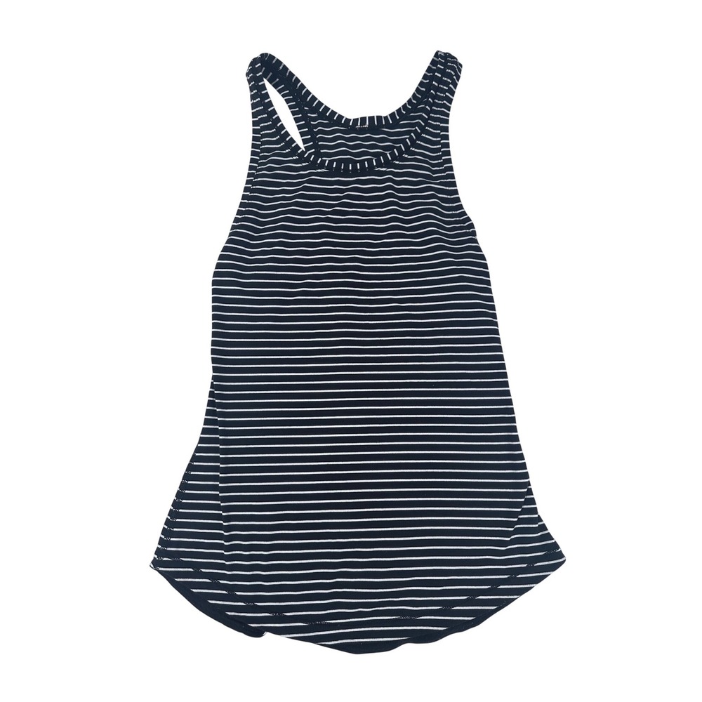 Lululemon Think Fast Tank‎ Parallel Stripe Black White size 2